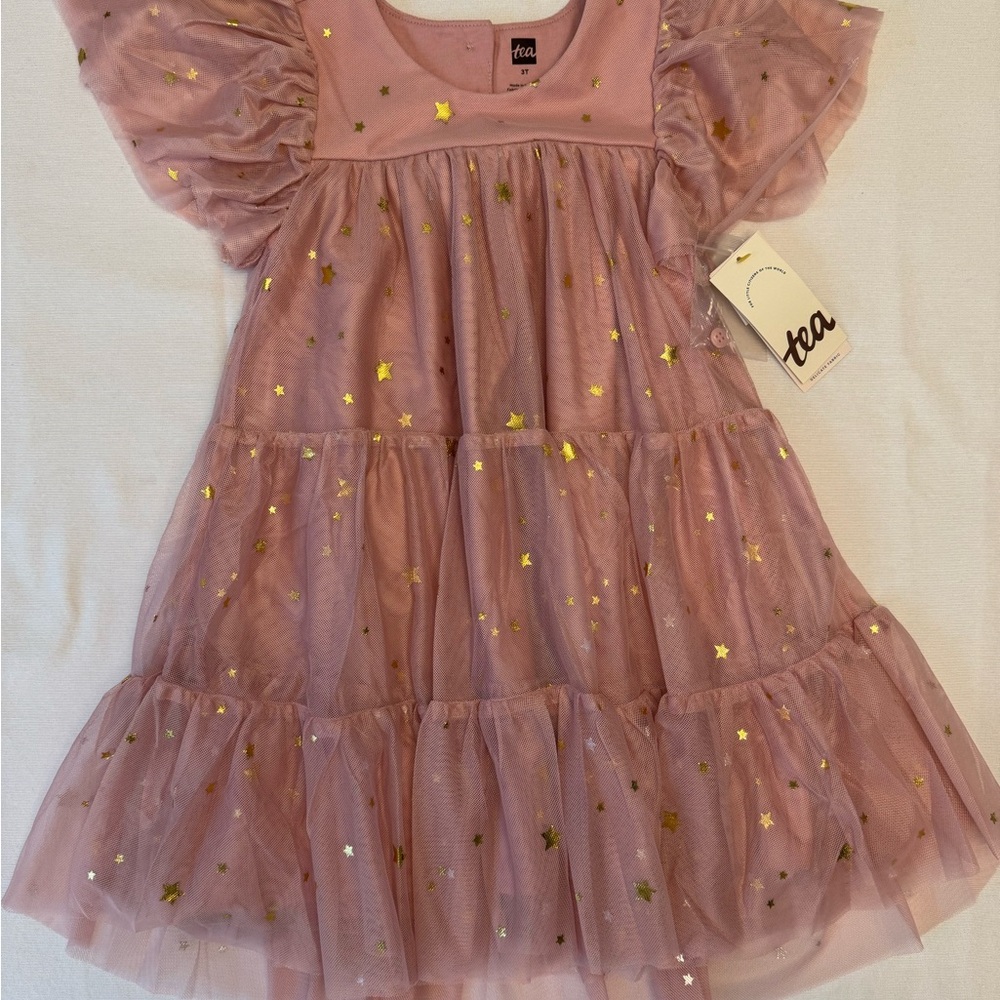 Tea Collection Pink Starry Dress
